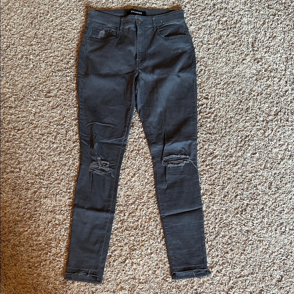 Charcoal Skinny Jeans size 6 LONG